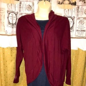 Banana republic maroon red sweatshirt cardigan size xl
